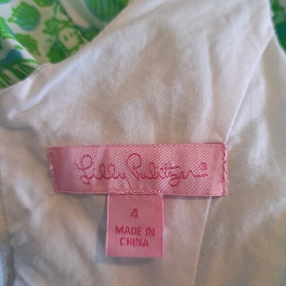 Lilly Pulitzer girls size 4 mini gosling lion, bear sleeveless dress, VGUC - Picture 5 of 5
